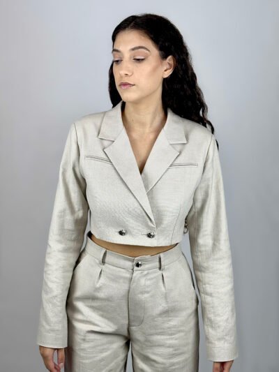 Blazer Curto em Linho